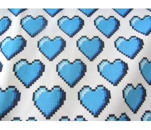 Jersey Hamburger Liebe - 72ppi Pixel Hearts weiss